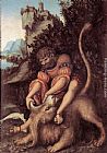 Lucas Cranach the Elder Samson's Fight with the Lion painting